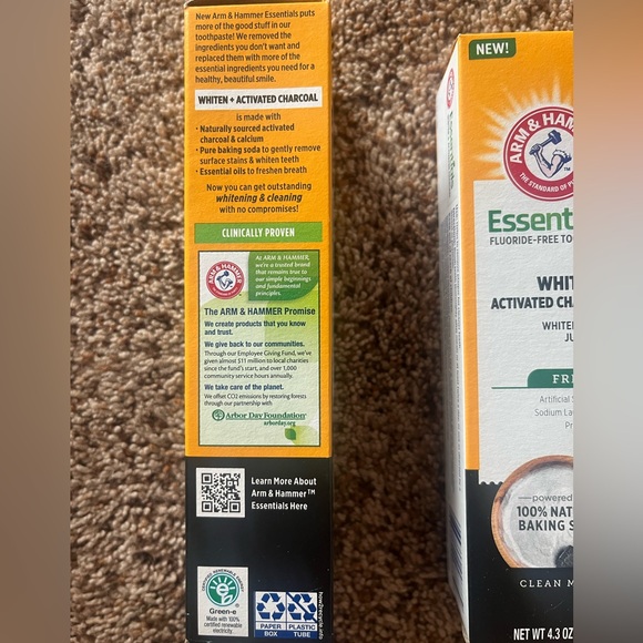 Arm & Hammer Essentials fluoride free toothpaste - Picture 1 of 5
